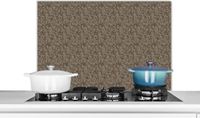 KitchenYeah Spatscherm keuken 90x60 cm - Graniet print - Aluminium
