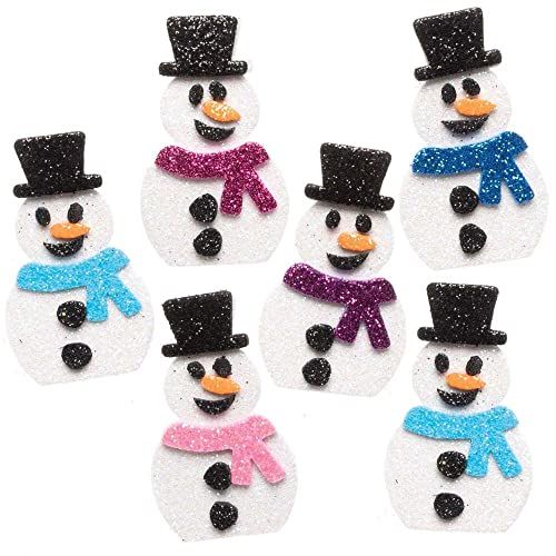 Baker Ross FE950 Sneeuwman glitter stickers - pak van 100