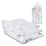 Interbaby 99980-31 verpakking met 3 gaasdoek, grijs, 200 g