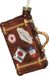 Kaemingk Décoration de Noël verre 12 cm valise boules de Noël voyage soufflé bouche brun