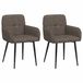 vidaXL - Eetstoelen - 2 st - Kunst Suède Leer - Donkergrijs - 59x56,5x85cm