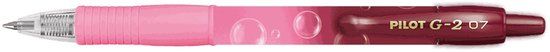 Pilot G2 Bubble Gel Pen - Medium (0.7mm) - Pink Ink - Red to Pink Barrel