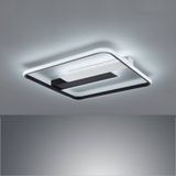 Fischer & Honsel Blithe Plafondlamp, wit, zandzwart, 50x50cm, 3-traps dimmer