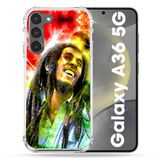 Versterkte Samsung Galaxy A36 5G Muziek Bob Marley Color Versterkte Hoes