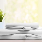 Burrito Blanco G12 Hoeslaken, 100% katoen, ademend, breedte 105 cm, eenpersoonsbed, wit