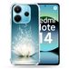 Cokitec Versterkte hoes voor Xiaomi Redmi Note 14 4G witte lotusbloem