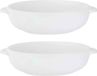Cosy&Trendy Billiet - Vanlaere 2x Witte serveerschalen van porselein 19,5 cm rond