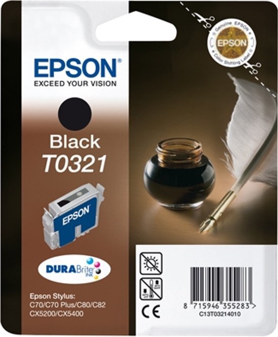 Epson T0321 - Inktcartridge / Zwart 33ml