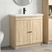 Prolenta Maison Exclusive Ensemble de meubles de salle de bain "Exclusive" en chêne Sonoma, dimensions : 78,5 x 37,5 x 81 cm