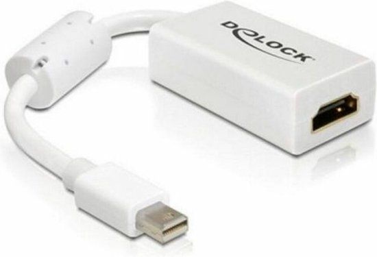 Delock premium Mini DisplayPort naar HDMI adapter - DP 1.1 / HDMI 1.3 (Full HD 1080p) / wit - 0,15 meter