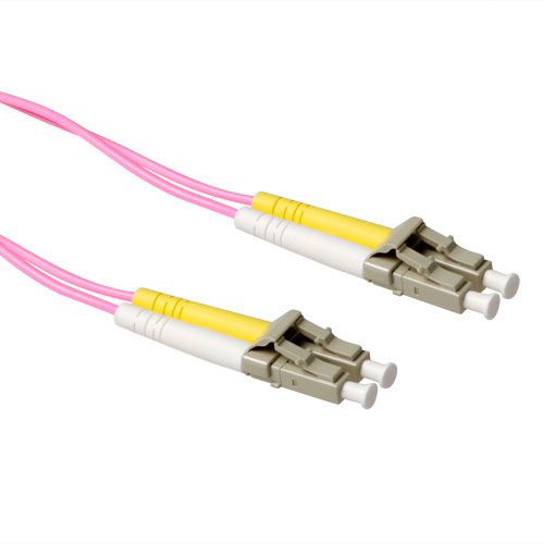 ACT 3m LSZH Multimode OM4 Fiber Optic Patch Cable Duplex LC-LC