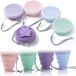 Goodivery ® Tasse de camping pliable, 4 pièces, écuelle d'eau pliable, gobelets de boisson portables en silicone pour activités de plein air, voyage, pique-nique, extérieur, randonnée (B)
