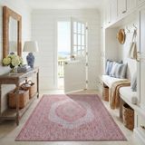 SAFAVIEH Courtyard Collection Lichtbeige en Terracotta Korte Pool Tapijt - 122 x 170 cm