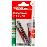 Fischer 543796 DuoPower 8 x 65 S A2 K NV Pluggenset 65 mm 8 mm 1 set(s)