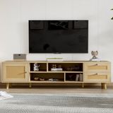 MODFU TV-meubel 160x39x40.5 cm van spaanplaat en rotan