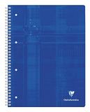 Clairefontaine 8251C Pak met 5 Spiraalschriften Studium - A4+ 22,5x29,7 cm - 160 Uitscheurbare Geperforeerde Pagina's Grote Ruitjes - Wit Papier 90 g - Omslag Gecoat Karton - Willekeurige Kleuren