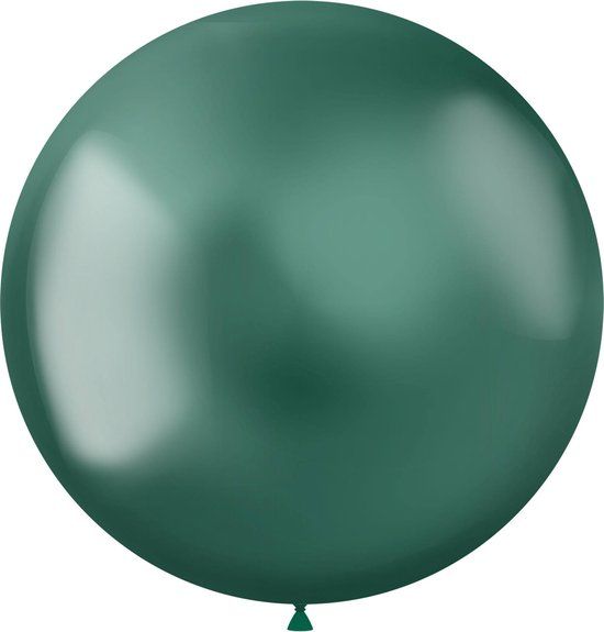 Folat - ballon XL Intense Chrome Green 48 cm - 5 stuks