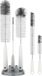 Shenzhen Haorui Industrial Technology Co., Ltd. Set de 5 brosses de nettoyage pour bouteilles avec support de rangement, brosse de nettoyage pour bouteilles à col étroit et long, bouteilles d'eau, biberons, verres à boire, gris