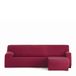 Eysa Bi-elastische bankhoes voor chaise longue, met korte arm aan de rechterkant, kleur: bordeaux, design Harlem