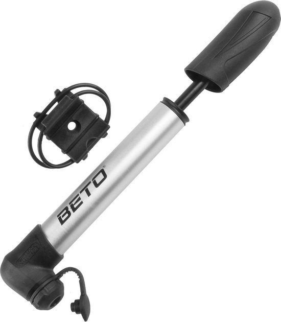 Beto Fietspomp Mini Aluminium 162 mm - Zilver - Handmatig - 8 bar - Frans/Presta