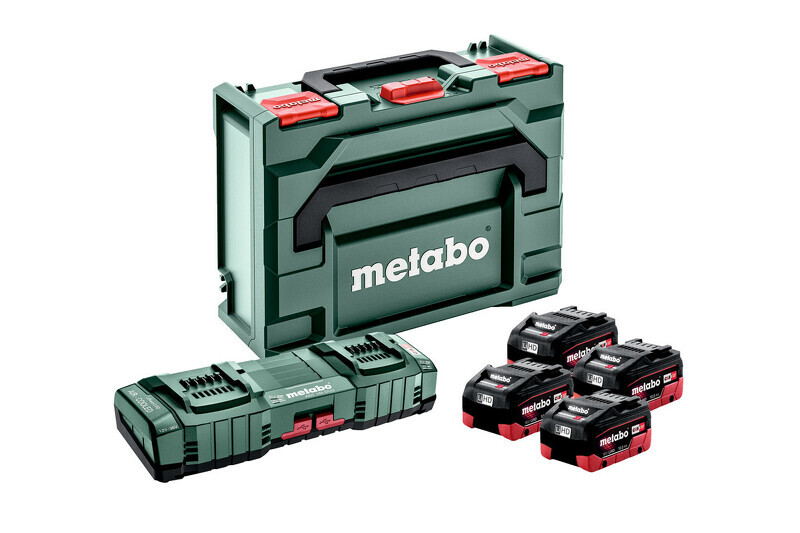 Metabo Metabo 685143000 18V Li-Ion Accu Starterset (4x LiHD 10Ah) + Duolader ASC 145 In MetaBOX