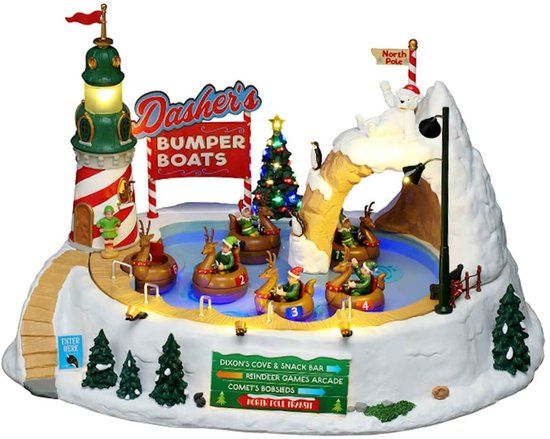 Lemax Dasher's Bumper Boats