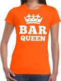 Bar Queen shirt dames - Oranje Koningsdag kleding L