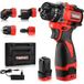 Teeno Perceuse-visseuse sans fil 21V deux batteries 1,5Ah visseuse-deviseuse sans fil, 21 accessoires