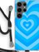 Case Company® - Samsung Galaxy S24 Ultra Hoesje met Koord - Hart Blauw - TPU Back Cover