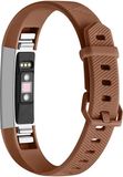 By Qubix Qubix - Compatible Fitbit bandje - Geschikt voor Fitbit Alta HR siliconen bandje met gesp - Maat: Large - Coffee Smartwatch bandje