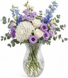 H&S Collection Bloemenvaas Beau - transparant glas - D12 x H20 cm