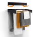 Porte-linge mural - Rétractable et pliable - Compact et fin - Gris - 70 cm - Pour intérieur et extérieur