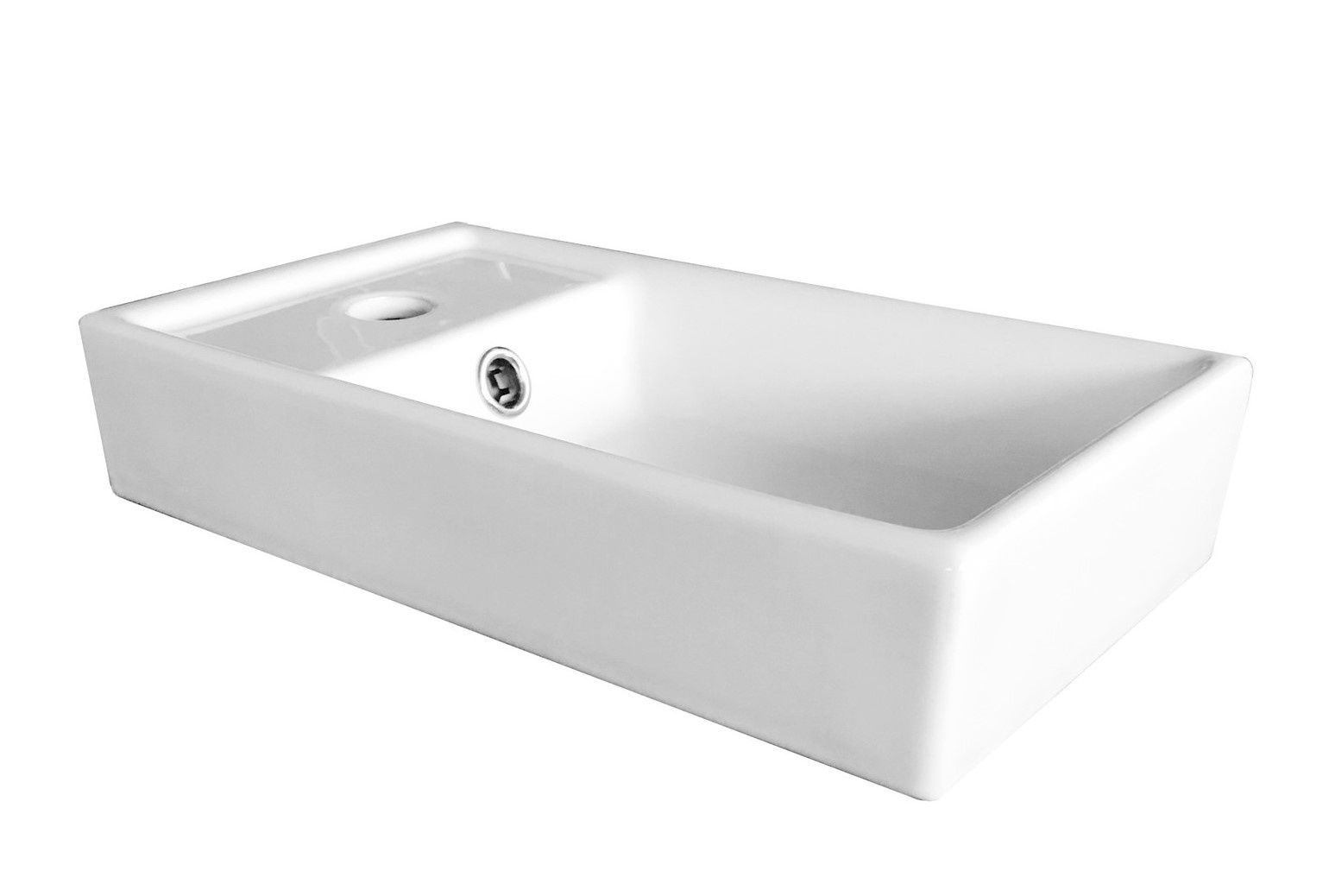 Badkamerplanet Keramische Fonteinbak - 40x22x8 cm - Wit