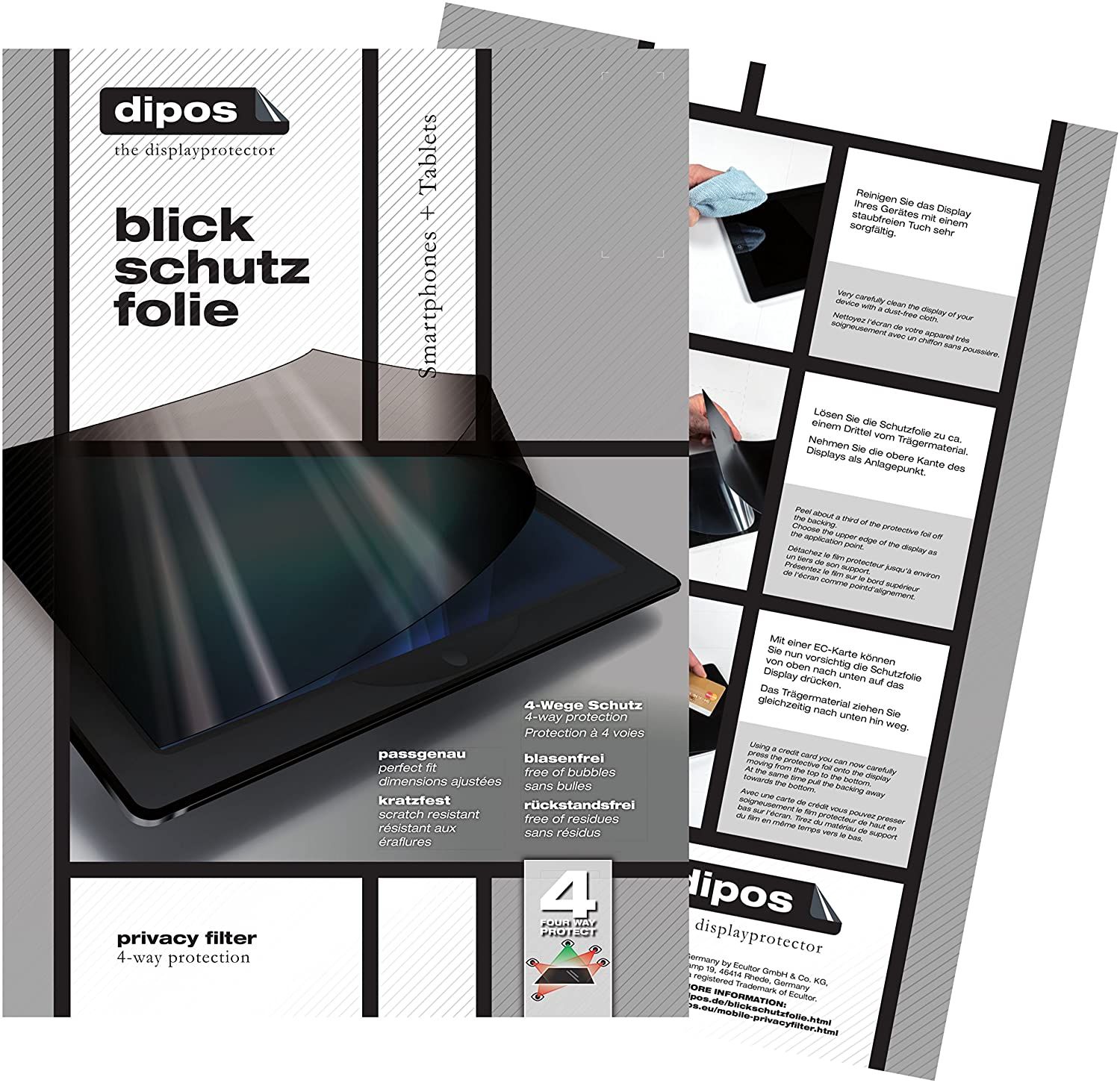 dipos 1028065979 Screen Protector for Apple iPad 2 / 3 / 4