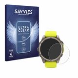 Savvies Screenprotector voor Garmin Fenix 8 Solar (47 mm) - Folie Beschermfolie transparant 6 Stuks