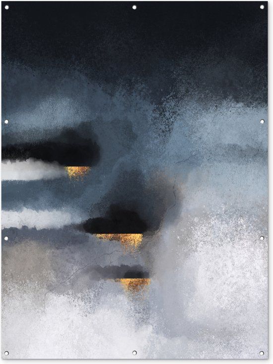 GreatGardenPosters - Outdoor Poster - Clouds - Abstract - Gold - 120x160 cm