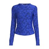Anytime Anytime semi-transparante top met textuur blauw