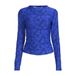 Anytime Anytime semi-transparante top met textuur blauw