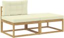 vidaXL - Voetenbank - Polyester - Wit