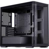 乔思伯 JONSBO D300, Mid-Tower, gehard glas 270 graden gebogen, zwart