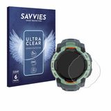 Savvies Screenprotector voor Garmin Instinct 3 AMOLED (50 mm) - Folie Beschermfolie transparant 6 Stuks