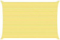 vidaXL Zonneschaduw Geel en Wit 4 x 6 m 100% Polyester Oxford