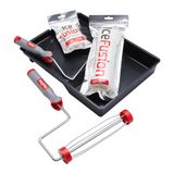 ProDec Advance Ice Fusion 6-delige 9 inch en 4 inch Set voor een ultragladde afwerking Schilderen met emulsie- en satijnverven op binnenmuren, plafonds, hout en metaal, 4" 9"