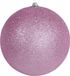 Othmar Decorations Kerstbal - groot - roze - D13,5 cm - kunststof - glitter afwerking