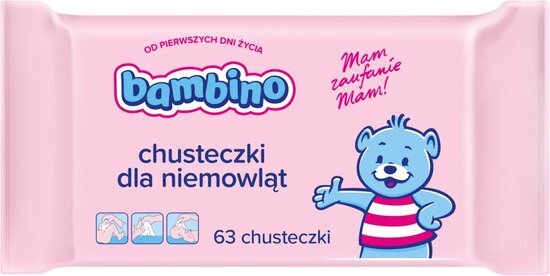 Bambino Baby Wipes From The First Days Of Life 63 Pcs