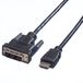 VALUE DVI-D naar HDMI kabel, 1,5 m, zwart