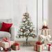 vidaXL Kunstkerstboom Groen en Wit 120 cm PVC Metaal Plastic