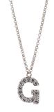 Orphelia ZK-alpha/G - Alphabet letter G - Hanger met ketting 44 cm - 925 Sterlingzilver / Zirconium