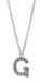 Orphelia ZK-alpha/G - Alphabet letter G - Hanger met ketting 44 cm - 925 Sterlingzilver / Zirconium