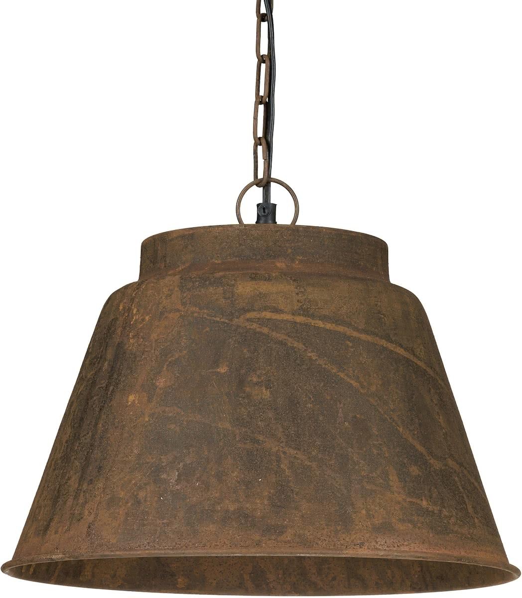Relaxdays Hanglamp roest industrieel bruin pendellamp plafondlamp corrosie geoxideerd